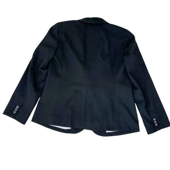 J. Crew black wool stretch jacket blazer shawl lapel single button 12 - Picture 8 of 16